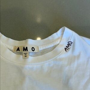 AMO White Boyfriend Tee